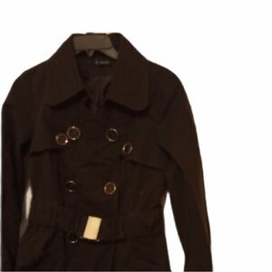 ATTENTIF double breasted brown trench coat
